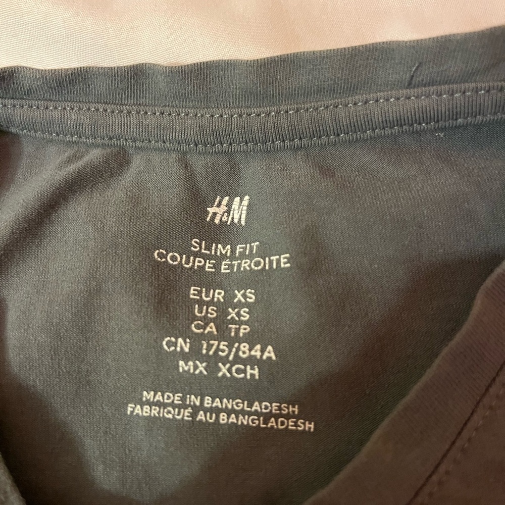 H&M Charcoal Slim Fit Tee